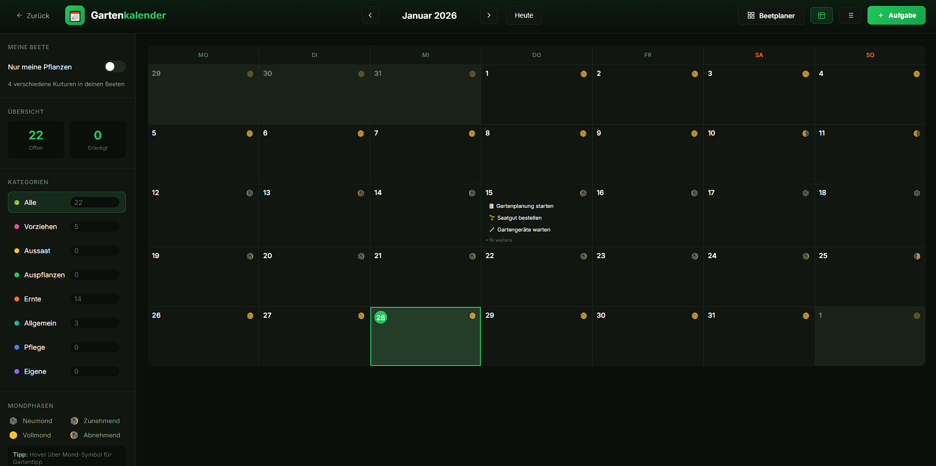 Gartenkalender Pro Vorschau